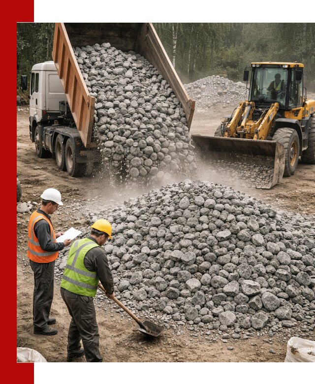 Гранитный щебень фракция 70-150 доставка в Северодвинске