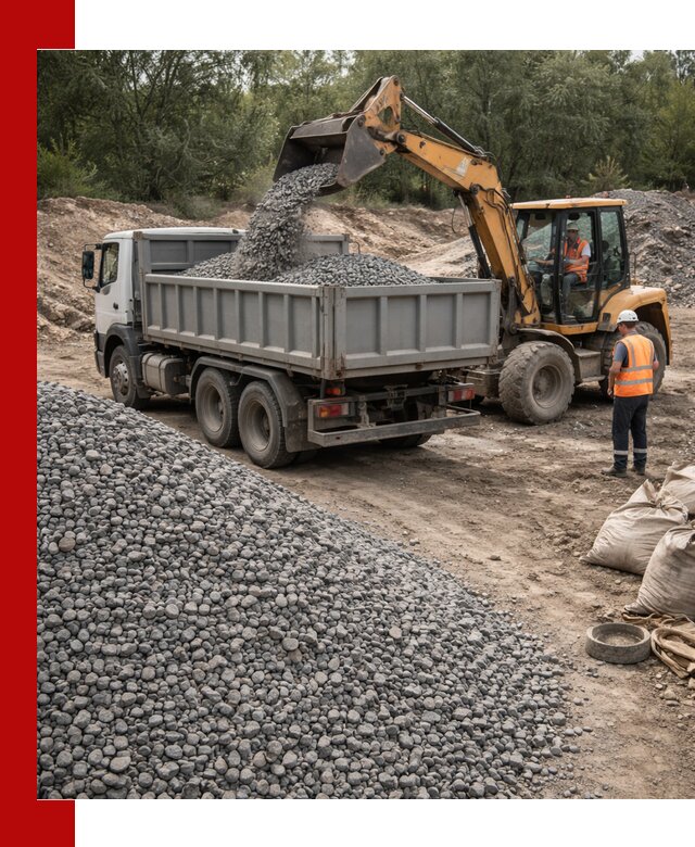 Доставка гравийного щебня в Северодвинске оптом и в розницу