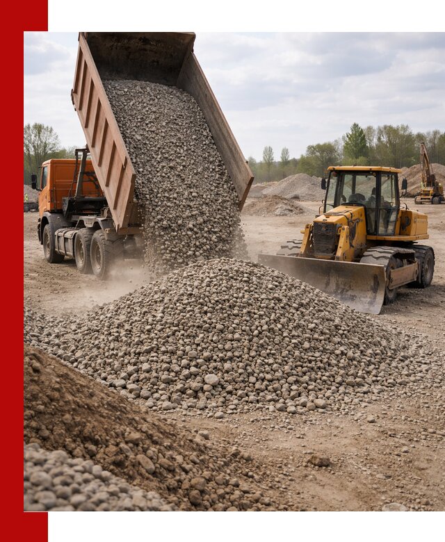 Доставка гравийного щебня фракции 40-70 в Северодвинске