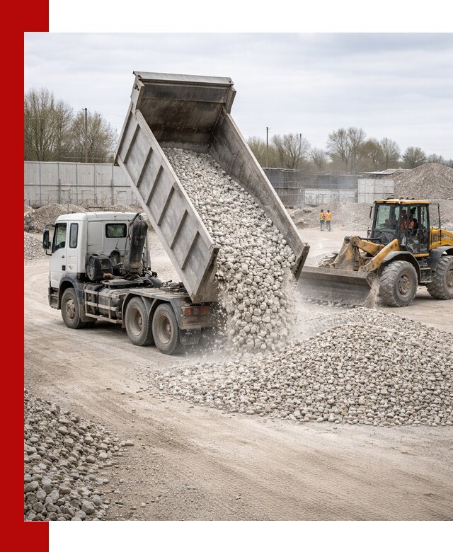 Доставка и продажа известнякового щебня в Северодвинске