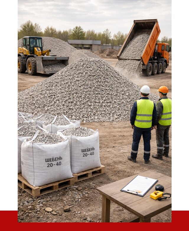 Известняковый щебень 20-40 в Северодвинске от 2125 р. ПРОНЕРУДСвр
