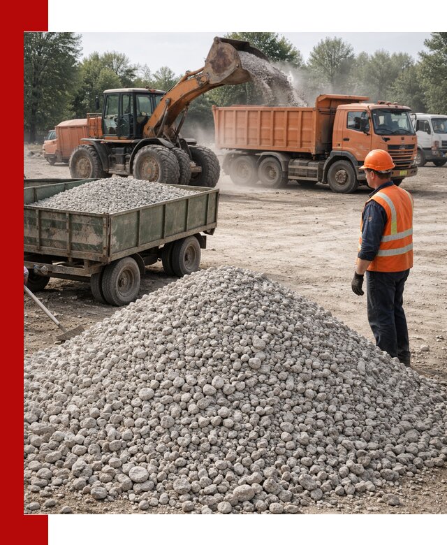 Доставка известнякового щебня фракция 20–40 в Северодвинске