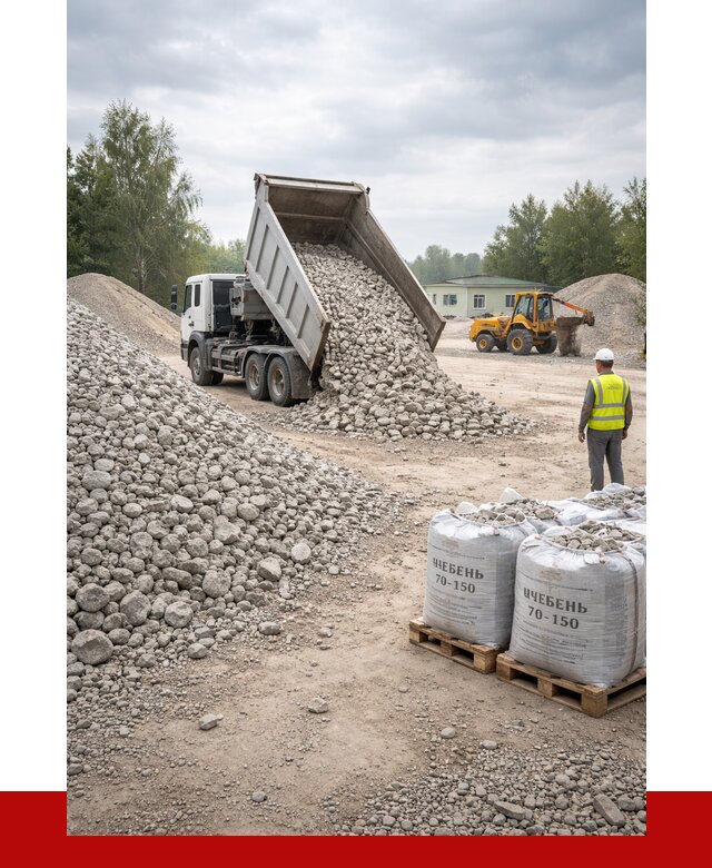 Известняковый щебень фракция 70-150 в Северодвинске от 1265 р. | ПРОНЕРУДСвр