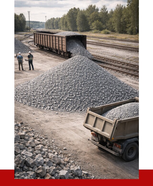 Железнодорожный щебень 20-60 в Северодвинске от 1721 р. | ПРОНЕРУДСвр