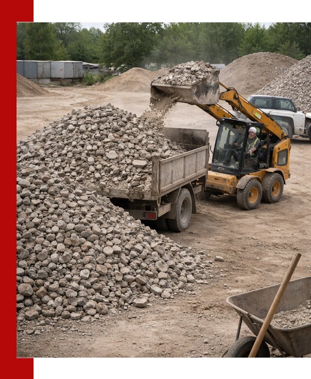 Доставка вторичного щебня в Северодвинске для строительных работ