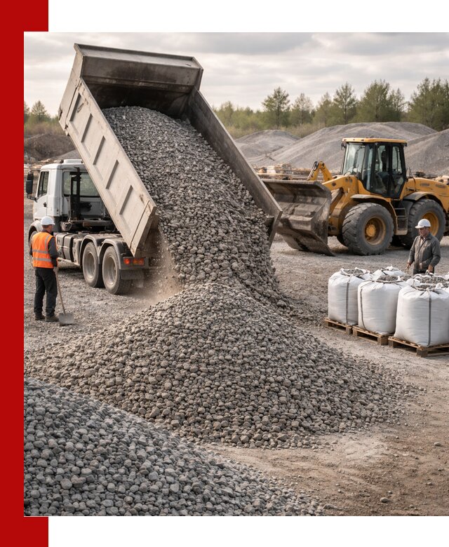 Бетонный щебень фракция 5–20 с доставкой в Северодвинске