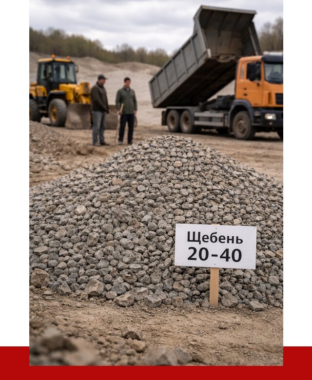 Бетонный щебень фракция 20-40 в Северодвинске от 2480 р. | ПРОНЕРУДСвр