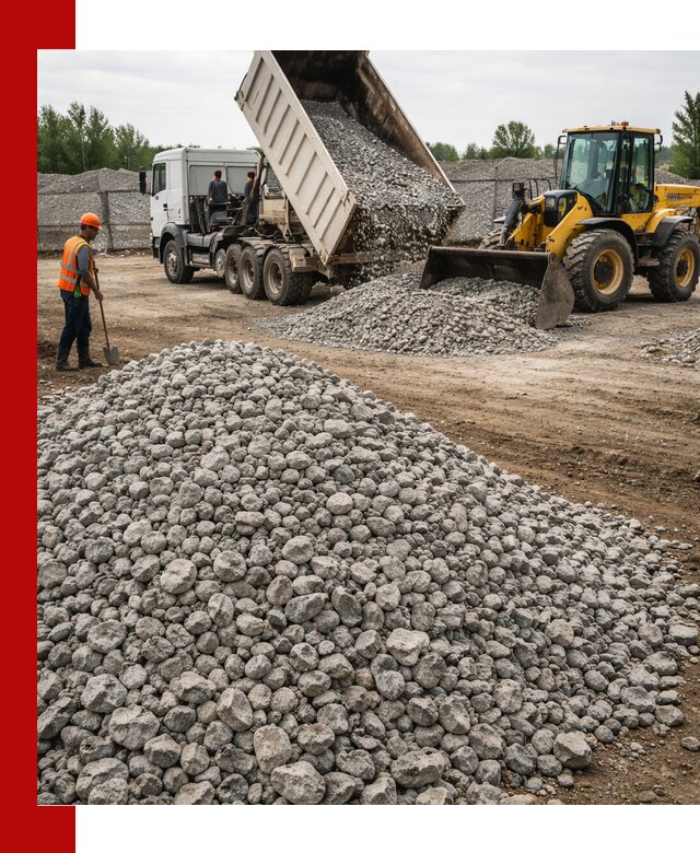 Доставка бетонного щебня фракции 40-70 в Северодвинске