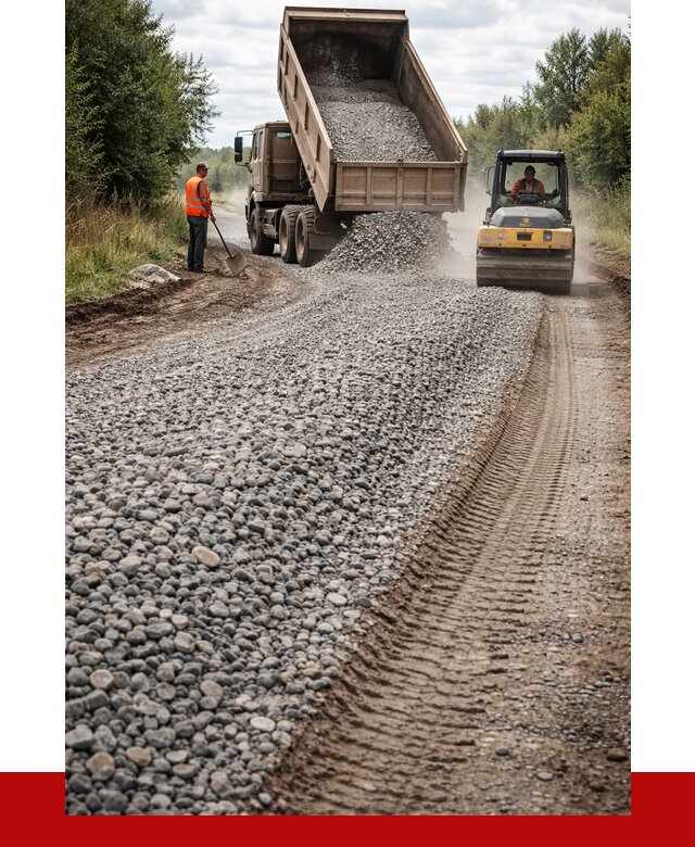 Щебень для отсыпки дороги в Северодвинске от 2733 р. ПРОНЕРУДСвр