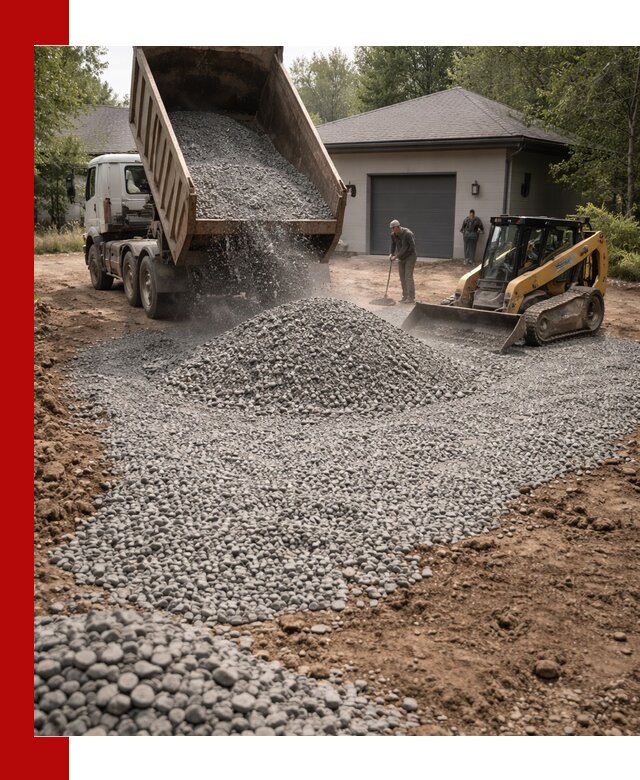 Щебень для парковки в Северодвинске: доставка и укладка качественного материала