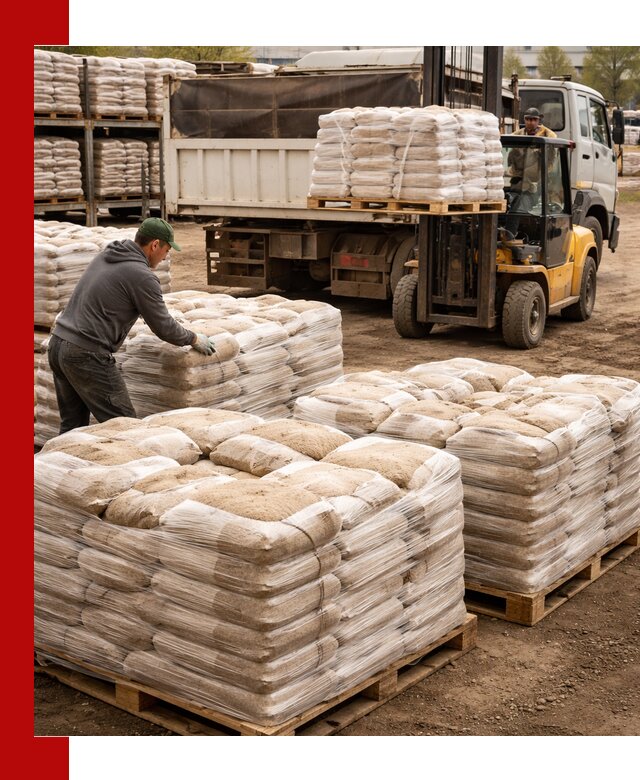 Карьерный песок в мешках с доставкой в Северодвинске
