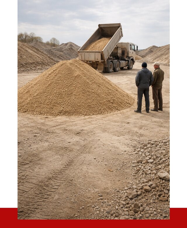 Карьерный песок крупнозернистый в Северодвинске от 8603 р | ПРОНЕРУДСвр