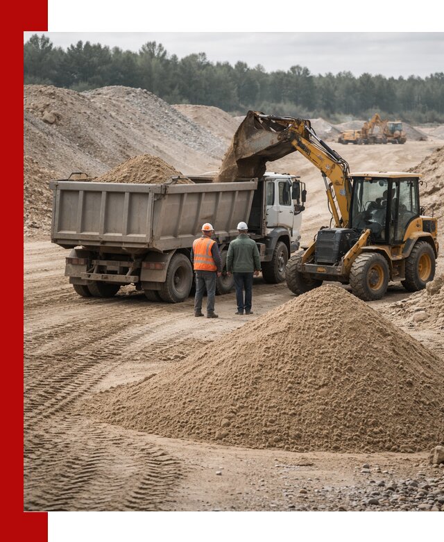 Карьерный среднезернистый песок с доставкой в Северодвинске