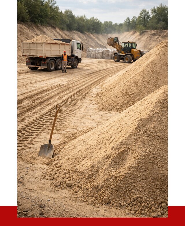 Карьерный песок мелкозернистый в Северодвинске от 9109 р. | ПРОНЕРУДСвр
