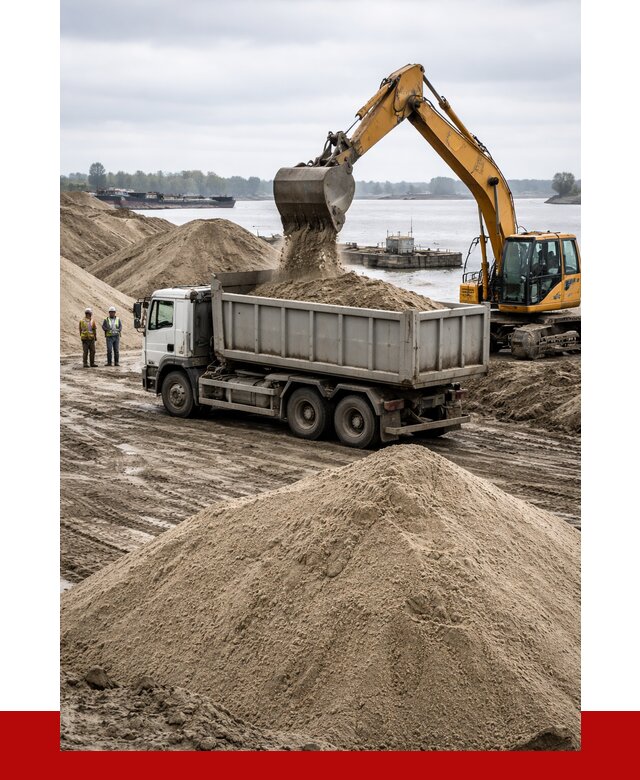 Купить речной песок навалом в Северодвинске от 1822 р., ПРОНЕРУДСвр