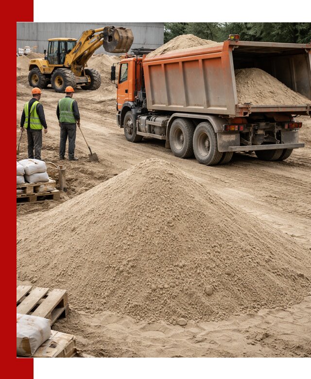 Доставка и продажа мытого речного песка в Северодвинске