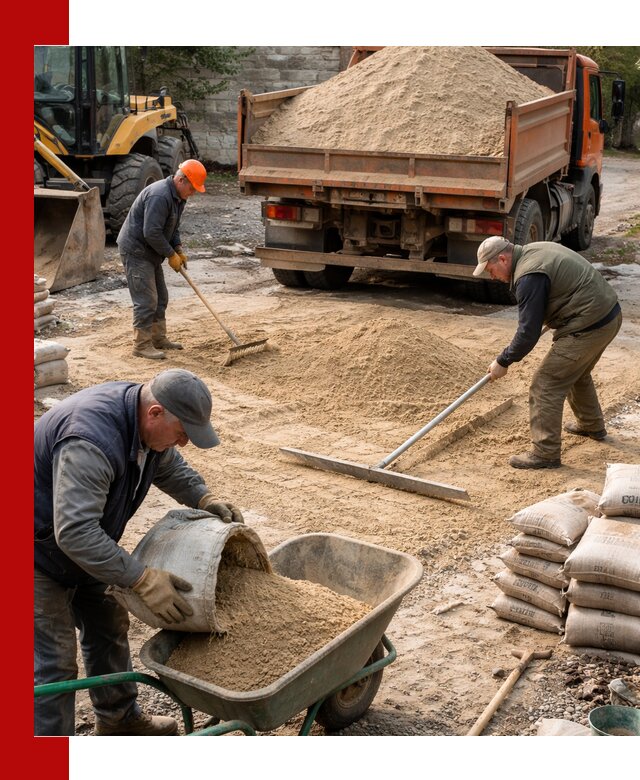 Поставка песка для стяжки в Северодвинске с быстрой доставкой