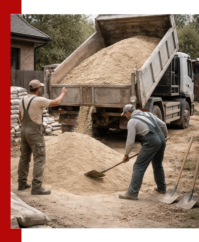 Песок для штукатурки с доставкой в Северодвинске качественный и чистый