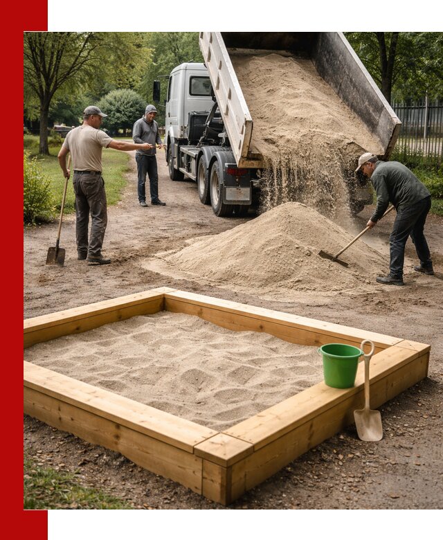 Песок для песочницы с доставкой в Северодвинске недорого и чистый