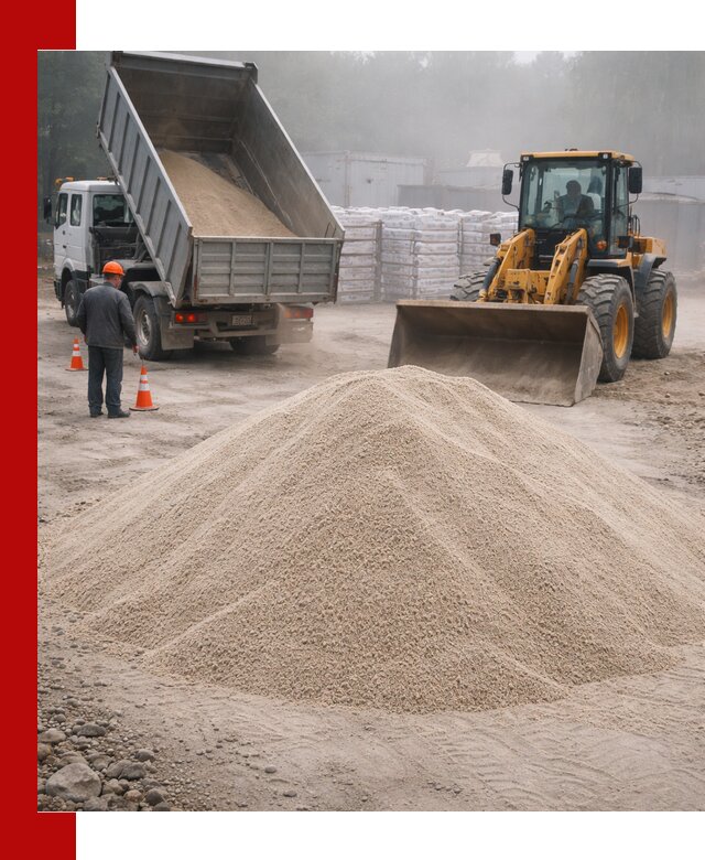 Кварцевый песок фракция 0–8 для стройработ в Северодвинске