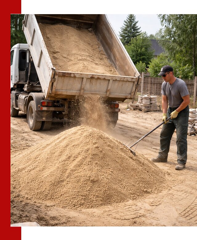 Доставка сухого песка самосвалами в Северодвинске