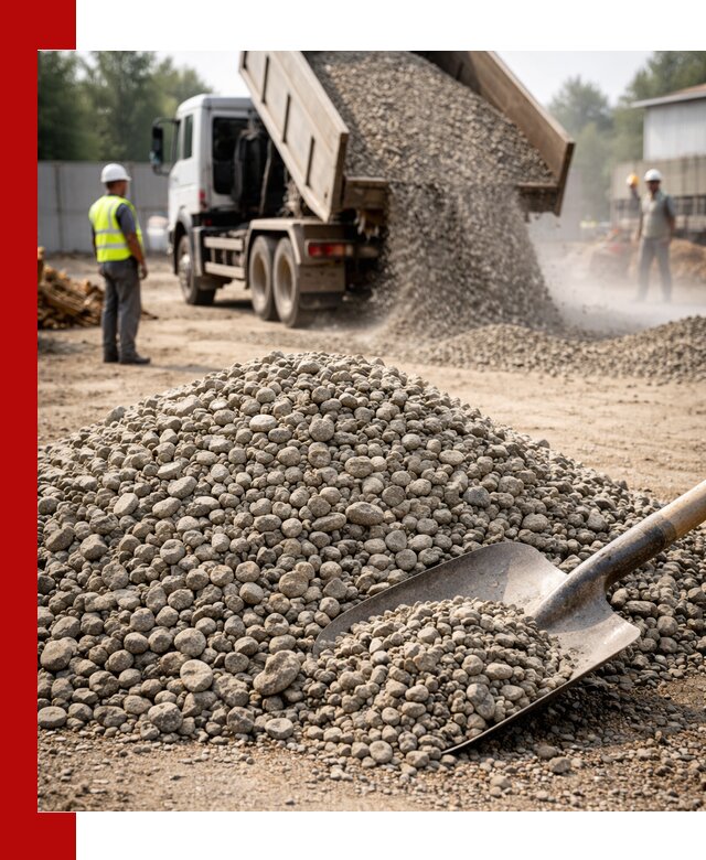 Доставка гравия фракции 20-40 в Северодвинске с самосвалами