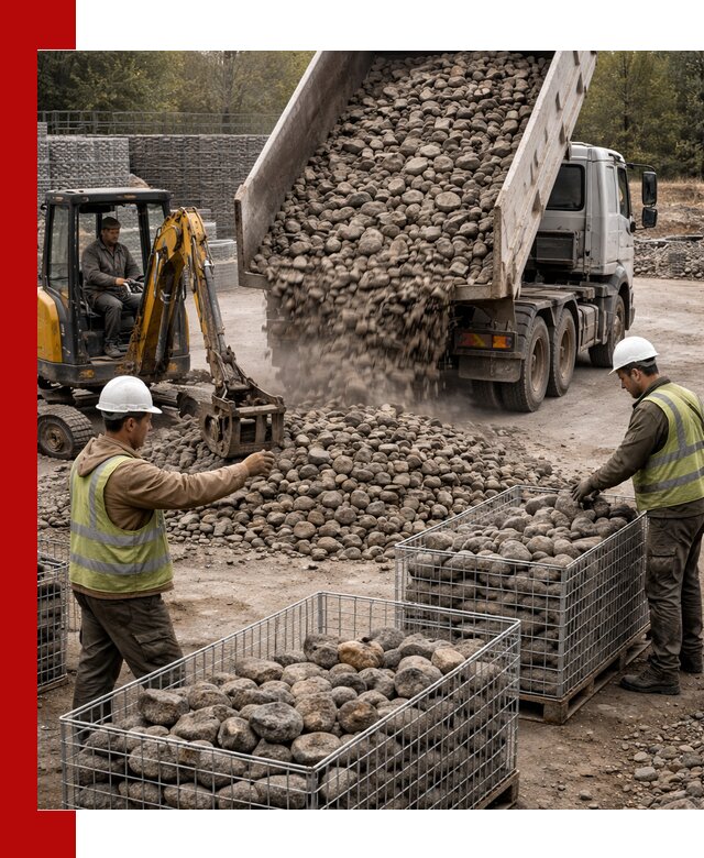 Камень для габионов фракция 100–201 в Северодвинске