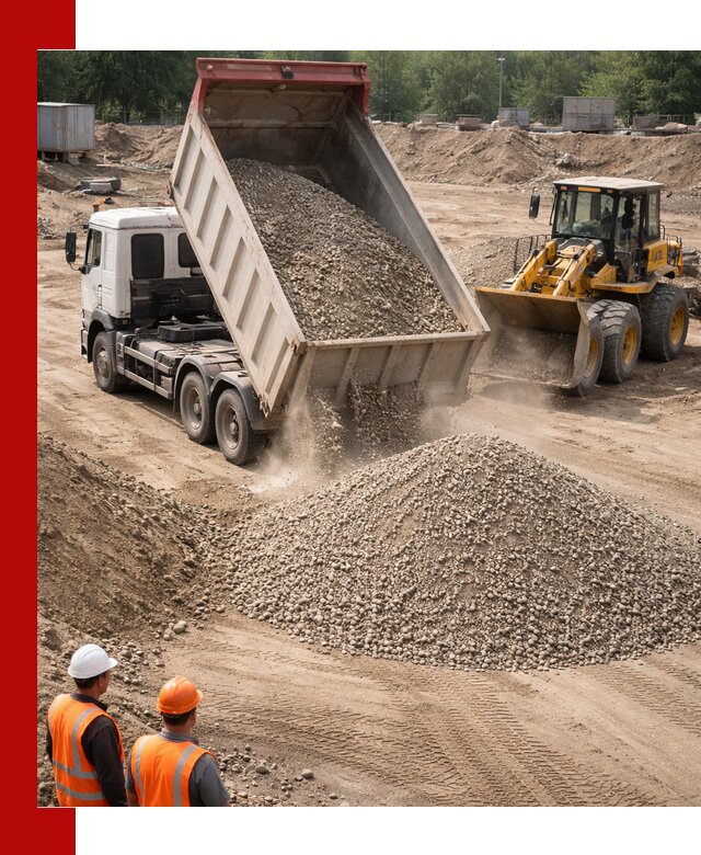 Щебень с песком (ЩГПС С2) с доставкой в Северодвинске