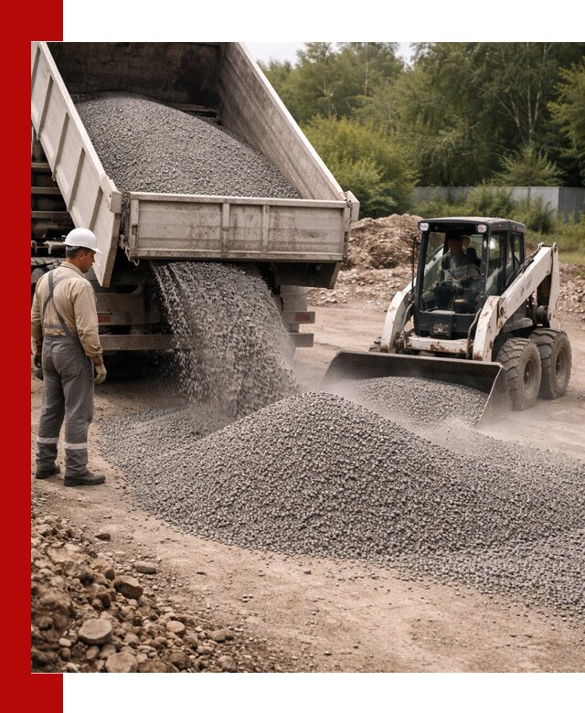Доставка гравийного отсева 0-5 в Северодвинске оптом и в розницу