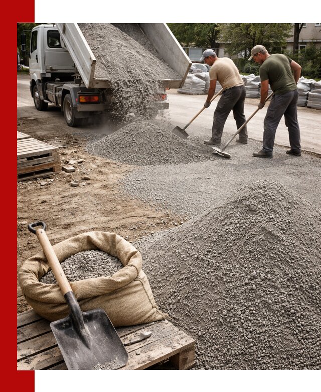 Отсев для тротуарной плитки в Северодвинске — доставка и укладка