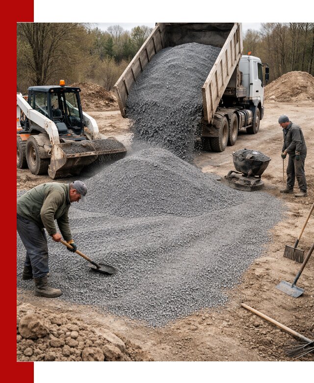 Отсев для подсыпки в Северодвинске — доставка и подсыпка на участок