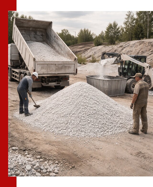 Доставка и продажа белой мраморной крошки в Северодвинске