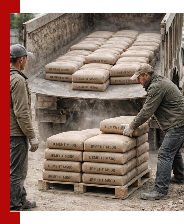 Цемент М500 с доставкой самосвалом в Северодвинске
