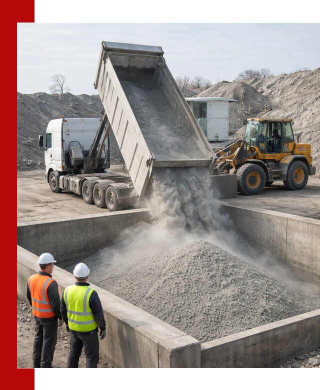 Доставка цемента навалом в Северодвинске крупными партиями