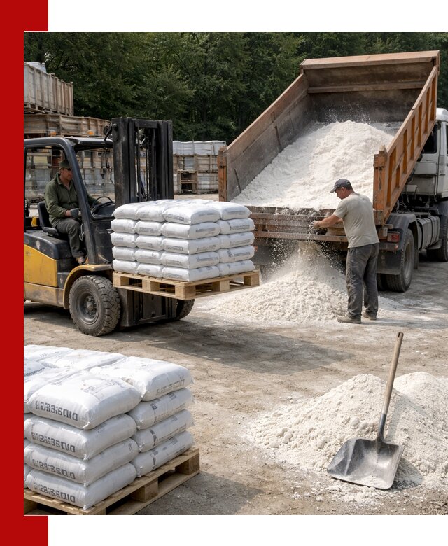 Доставка строительной извести оптом и в розницу в Северодвинске