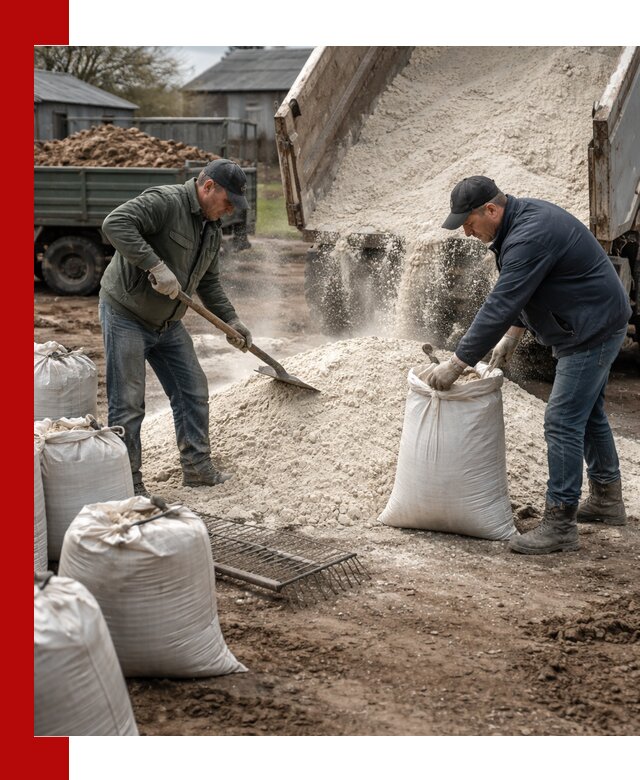 Доставка извести пушонки в Северодвинске оптом и мелким оптом