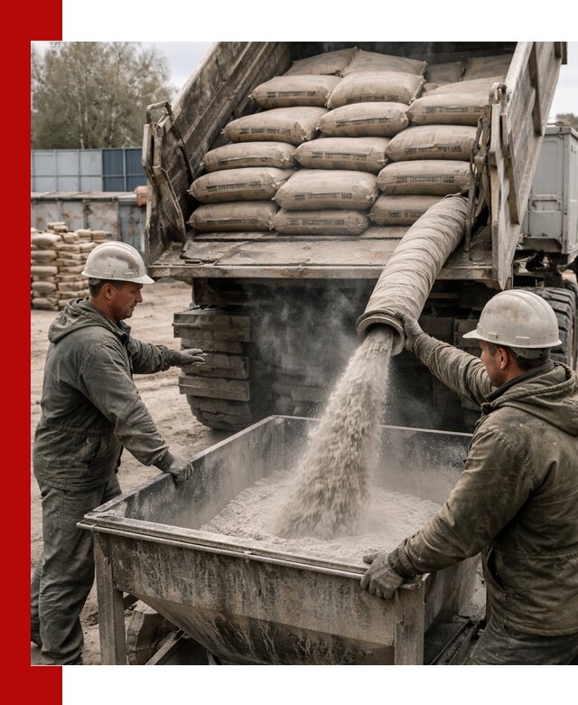 Доставка цемента М400 в Северодвинске оптом и в розницу