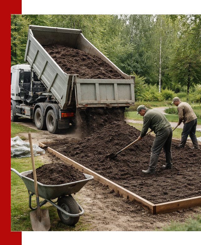 Доставка грунта для озеленения и благоустройства в Северодвинске