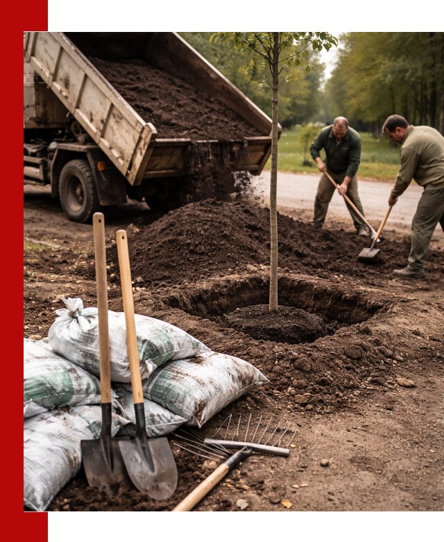 Грунт для посадки деревьев в Северодвинске — доставка и подготовка почвы