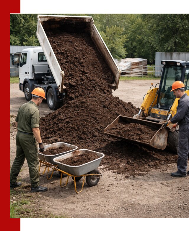 Доставка торфо-земляной смеси в Северодвинске для огорода и ландшафта