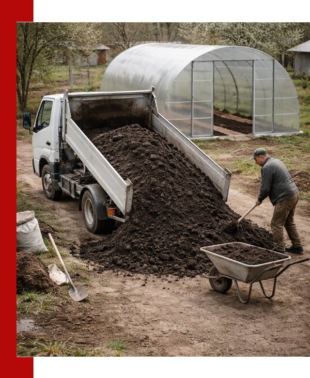 Чернозем для теплицы с доставкой в Северодвинске