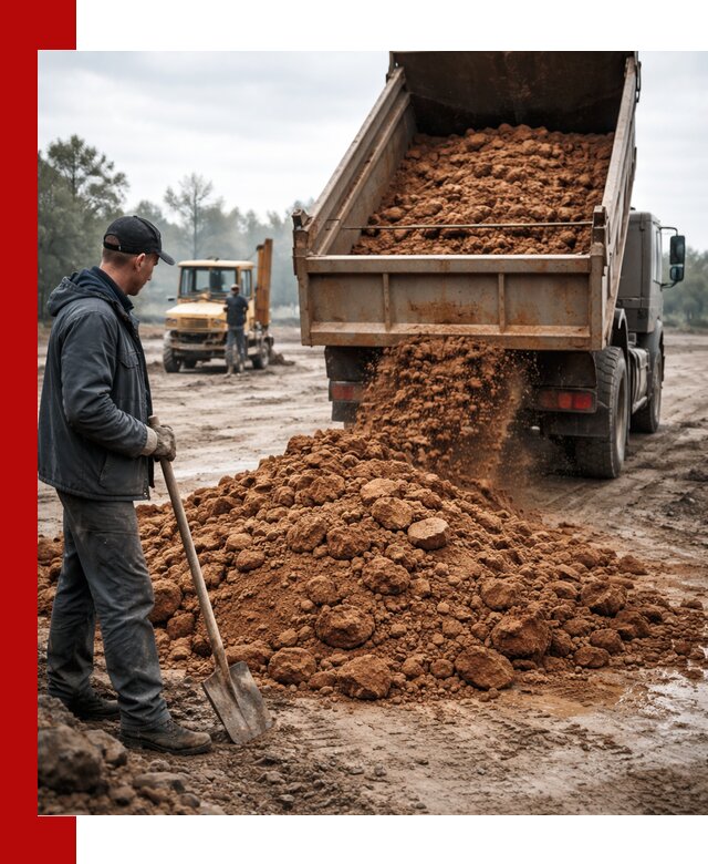 Глина для засыпки в Северодвинске с доставкой самосвалами