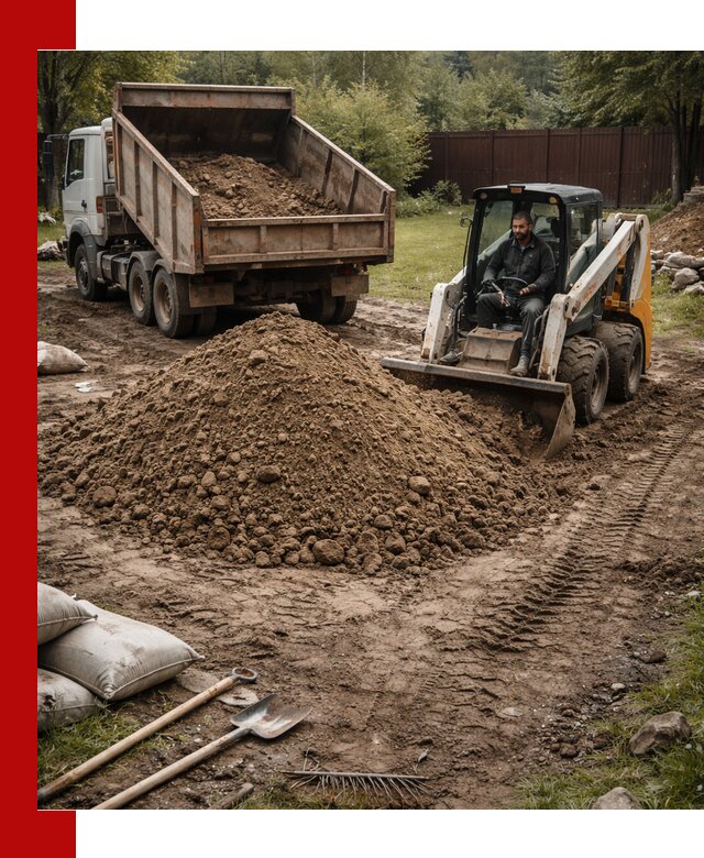 Суглинок для планировки участков в Северодвинске с доставкой и выгрузкой