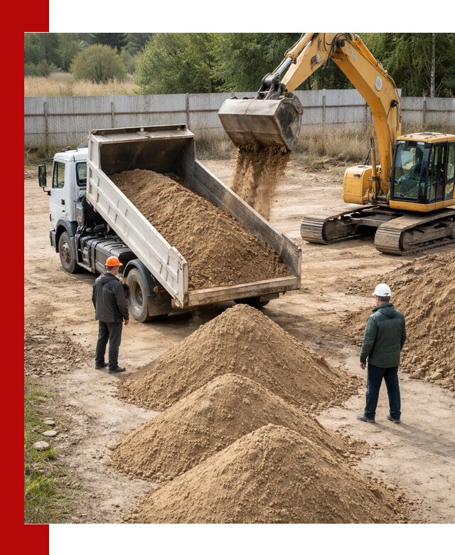 Доставка супеси вагонными и автопартиями в Северодвинске