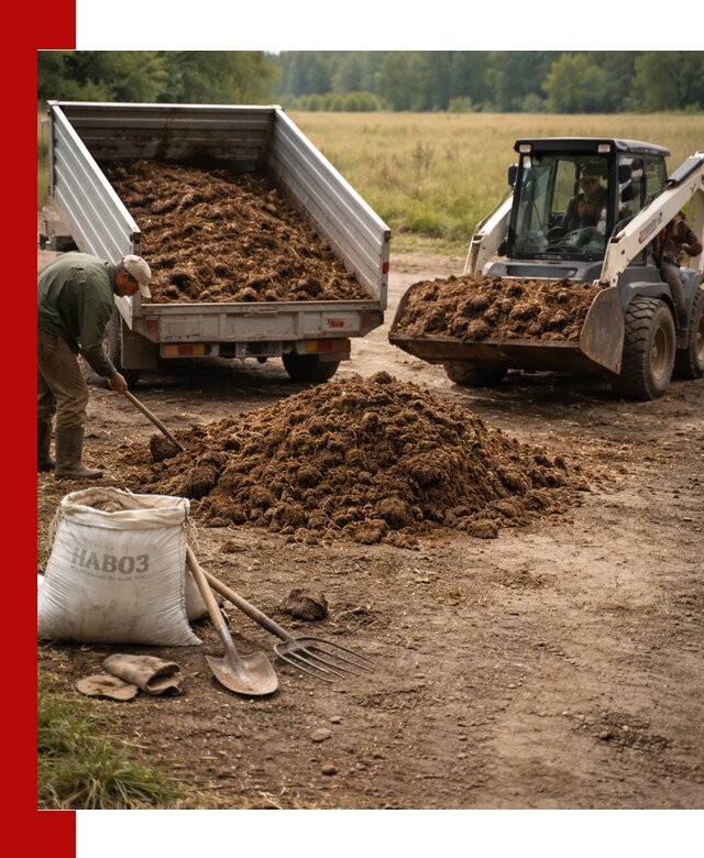 Доставка конского навоза в Северодвинске с разгрузкой и доставкой на объект