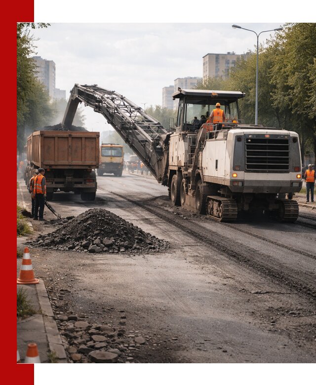 Фрезерованный асфальт в Северодвинске — удаление и вывоз старого покрытия