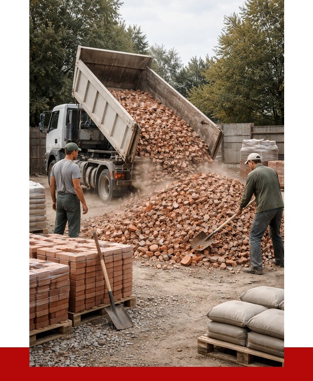Бой кирпича в Северодвинске с доставкой от 4251 руб/куб | ПРОНЕРУДСвр