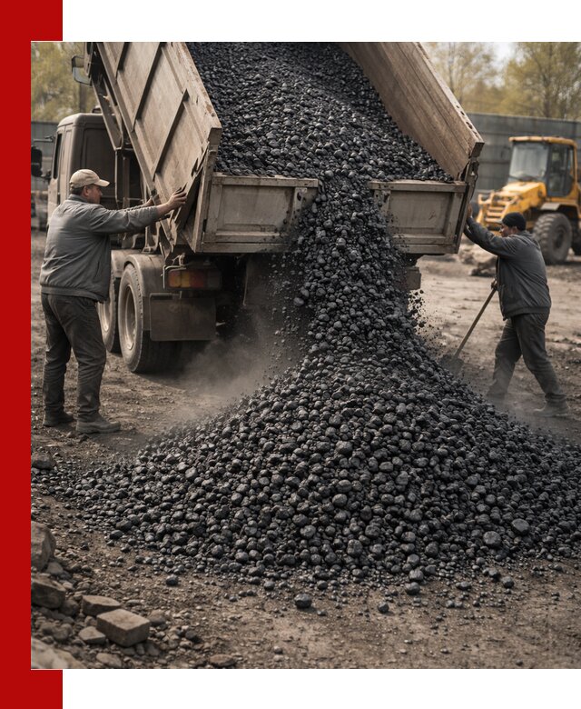 Доставка угля семечка самосвалами в Северодвинске