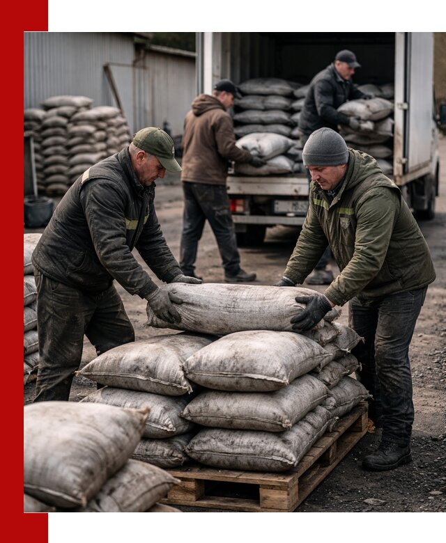 Доставка угля в мешках по выгодным ценам в Северодвинске