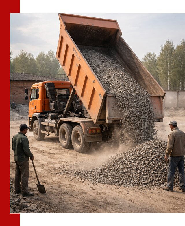 Доставка самосвалом 20 м3 в Северодвинске быстро и надежно